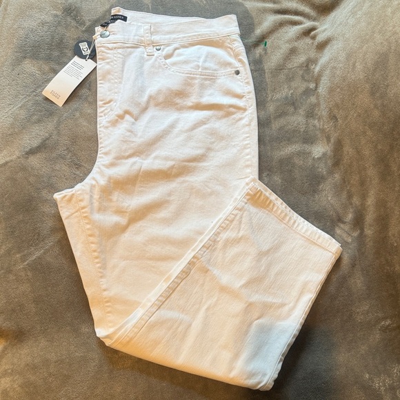 Eileen Fisher Ivory Straight Leg Jeans - Picture 1 of 7